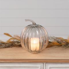 Clear Glass Pumpkin Cloche