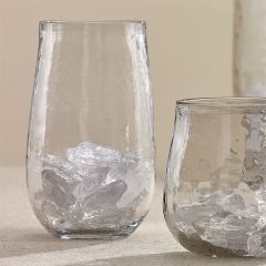 Clear Textured Beverage Glass 6 Inch Set of 4