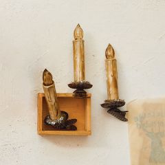 Clip On Light Up Candle Ornament Set of 6