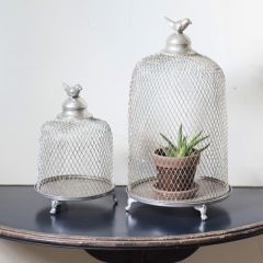 Cloche Style Wire Mesh Candle Lanterns
