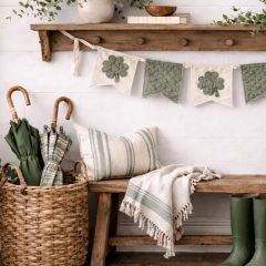 Clover Quilted Pennant Banner Garland