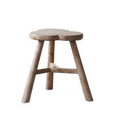 Clover Seat Wooden Stool