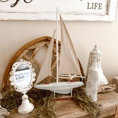 Coastal Accents Sailboat Tabletop Sculpture