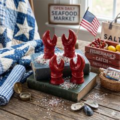 Coastal Catch Lobster Claw Salt and Pepper Shakers 2 Sets