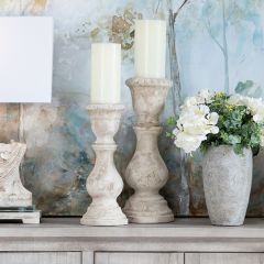 Coastal Chic Classics Pillar Holder Set of 2