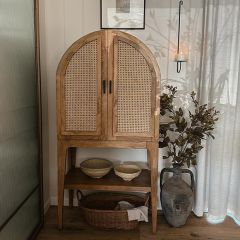 Coastal Cottage Arched Bar Cabinet