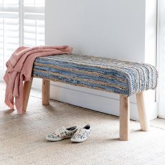 Coastal Cottage Denim and Hemp Bench