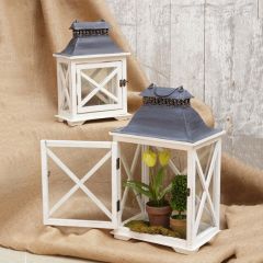 Coastal Cottage Lantern Set of 2