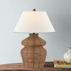 Coastal Rattan Base Table Lamp