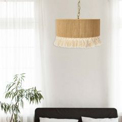 Coastal Rope Drum Shade Pendant Light