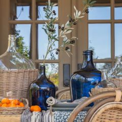 Cobalt French Blue Glass Bottle Vase