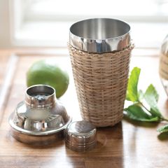 Cocktail Shaker With Rattan Sleeve