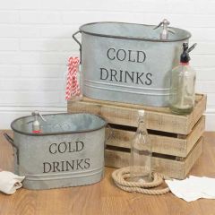 Cold Drinks Beverage Tub Set of 2