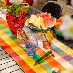 Color Pop Picnic Plaid Table Runner