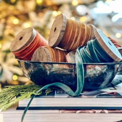 Colored Velvet Ribbon Spool Set of 3