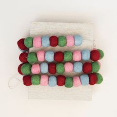 Colorful Christmas Felt Ball Garland