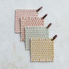 Colorful Crocheted Pot Holder Set of 4