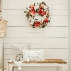 Colorful Peony Tulip Wreath