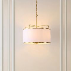 Contemporary Chic Extendable Drum Shade Pendant