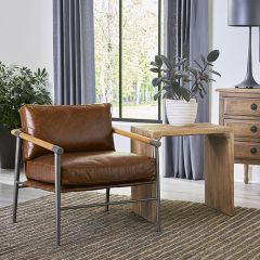 Contemporary Leather Accent Chair