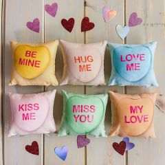 Conversation Heart Pillow