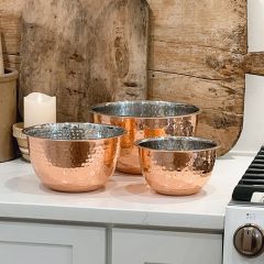 Copper Finish Bowls Set of 3