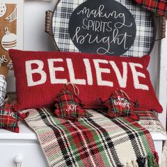 Corduroy Believe Throw Pillow