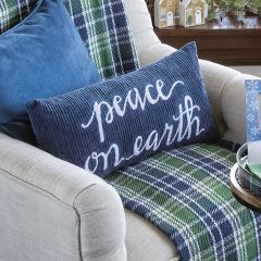 Corduroy Peace On Earth Throw Pillow