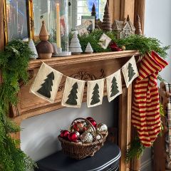 Corduroy Pine Tree Banner Garland