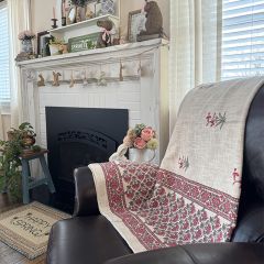 Cottage Country Charm Floral Throw Blanket