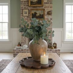 Cottage Country Scalloped Wood Tray