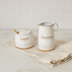 Cottage Farmhouse Cream and Sugar Set