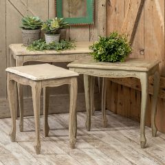 Cottage Farmhouse Nesting Table Set of 3