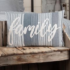 Cottage Farmhouse Patchwork Family Pillow
