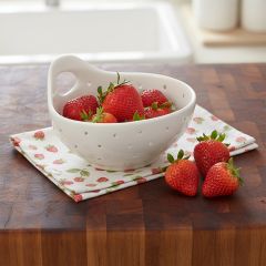 Cottage Farmhouse Stoneware Berry Bowl Set of 2