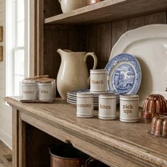 Cottage Farmhouse Toothpick Holder Set of 4