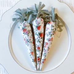 Cottage Floral Fabric Carrot Set of 3
