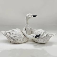 Cottage Garden Decorative Swan Pair