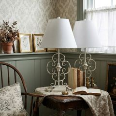 Cottage Manor Scroll Table Lamp Set of 2