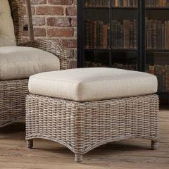 Cottage Rattan Cushioned Foot Stool