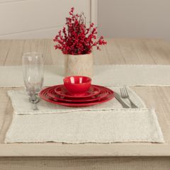Cotton Burlap Placemat Set of 6