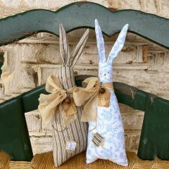 Cotton Fabric Bunny With Scarf