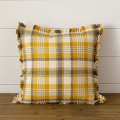 Cotton Flannel Plaid Throw Pillow