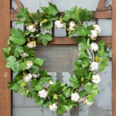 Cotton Greenery Wreath