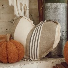 Cotton Heart Shaped Tan Pillow