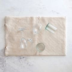 Cotton Jute Dish Drying Mat With Insert