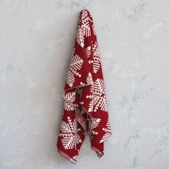 Cotton Snowflake Reversible Throw Blanket