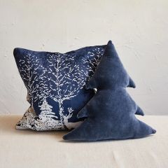 Cotton Velvet Winter Accent Pillow