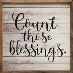 Count Those Blessings Rustic Wall Sign