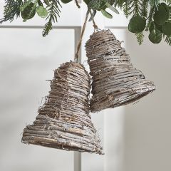 Country Bell Twig Ornament 7 Inch